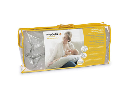 Medela Maternity , Nursing , Support Pillow and Breastfeeding Pillow in One, Flexible Moon Shape, Body-Hugging Design, Comfortable, Easy Positioning, Soft and Quiet Micro-Pearl Filling