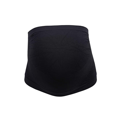 Close-up of Medela black supportive belly band showing fabric texture and seamless design.