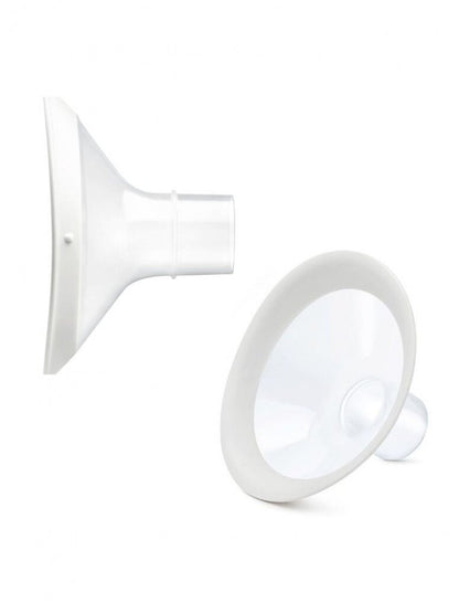 Medela Breast Shield set, designed for comfortable pumping with 360° rotation, BPA-free material, and suitable for varying nipple sizes.