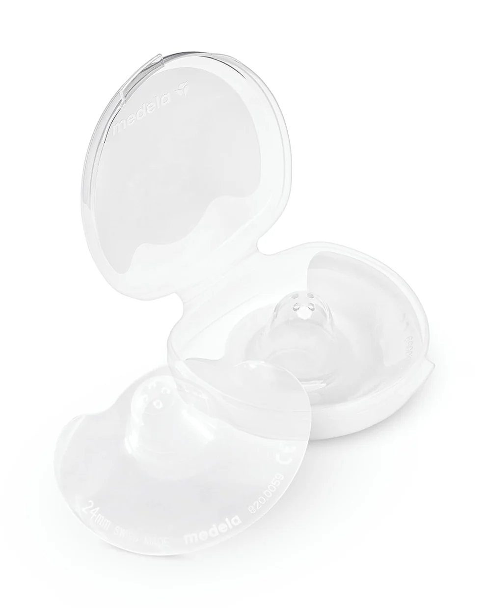 Medela Contact Nipple Shields, Ultra-Thin Silicone, Size L, Pack of 2 – for breastfeeding support and nipple protection