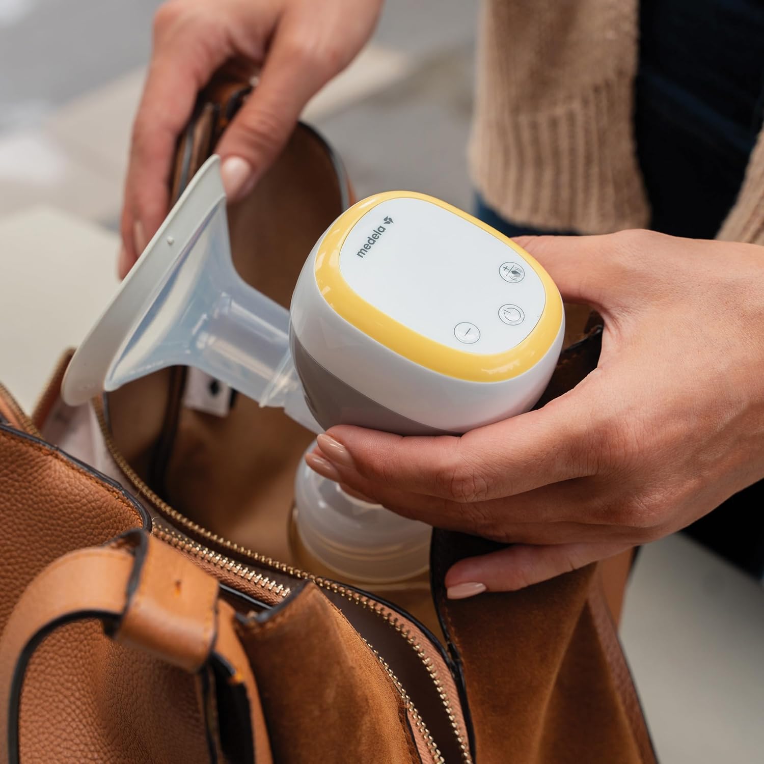 Medela Easy Breast Pump, Highlighting its Portable Design
