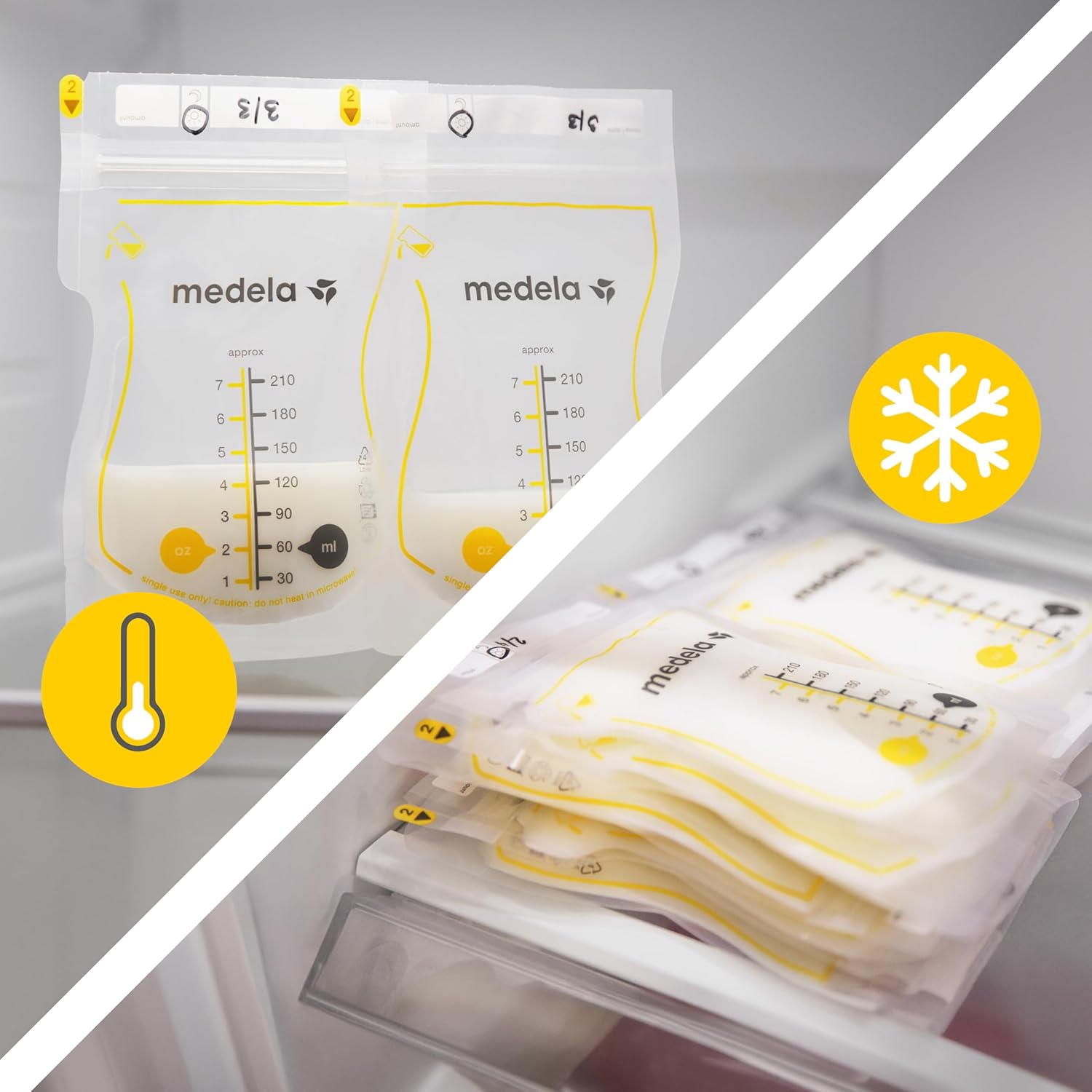 Medela Easy Pour Breastmilk Storage Bag, Easy to Store Standing or Lay Flat