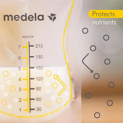 Medela Easy Pour Breastmilk Storage Bag, Protects Nutrients for Freshness
