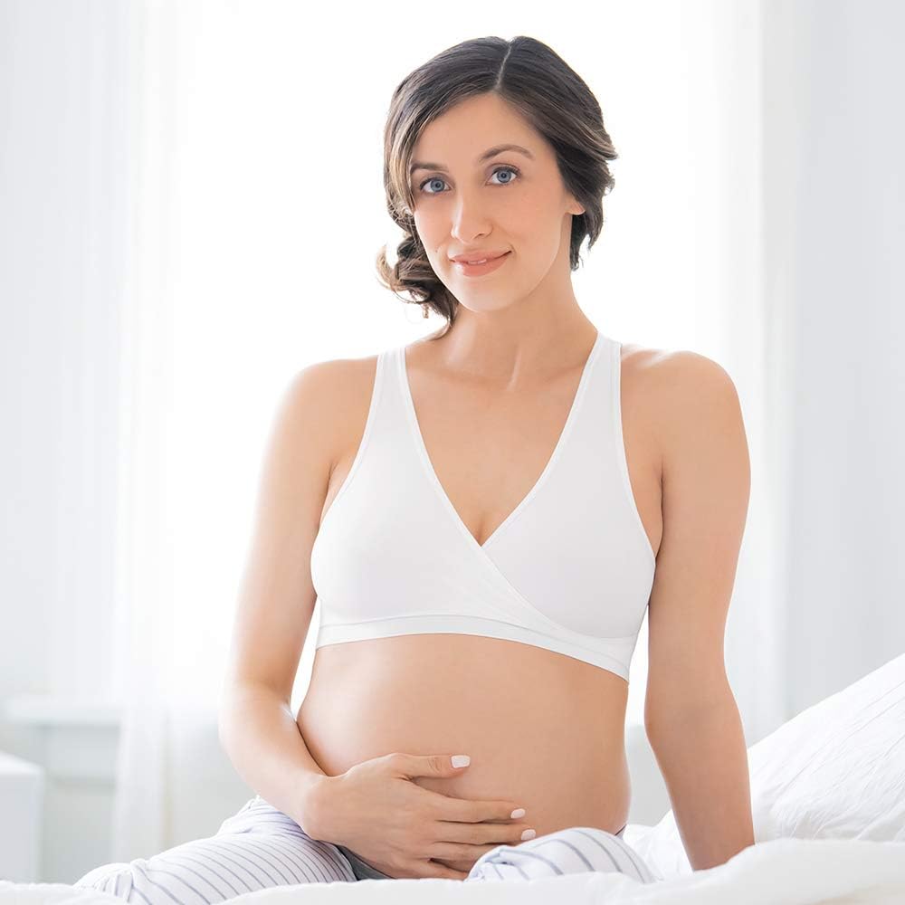 Medela Women's Sleep Bra white - Seamless Bra with Stretch Fabric, for Comfortable Support