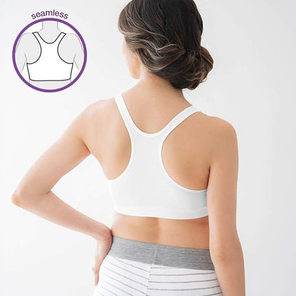 Medela sleep bra seamless design, showing the back side  for comfort and support