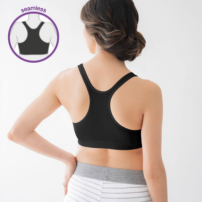 Medela Women's Sleep Bra (Black) – Seamless, Stretch Support Day & Night