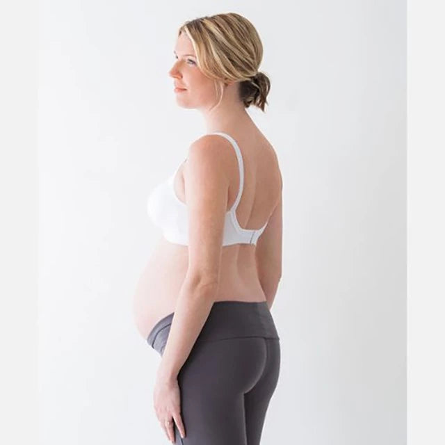 Side profile of woman wearing Medela Comfy Bra